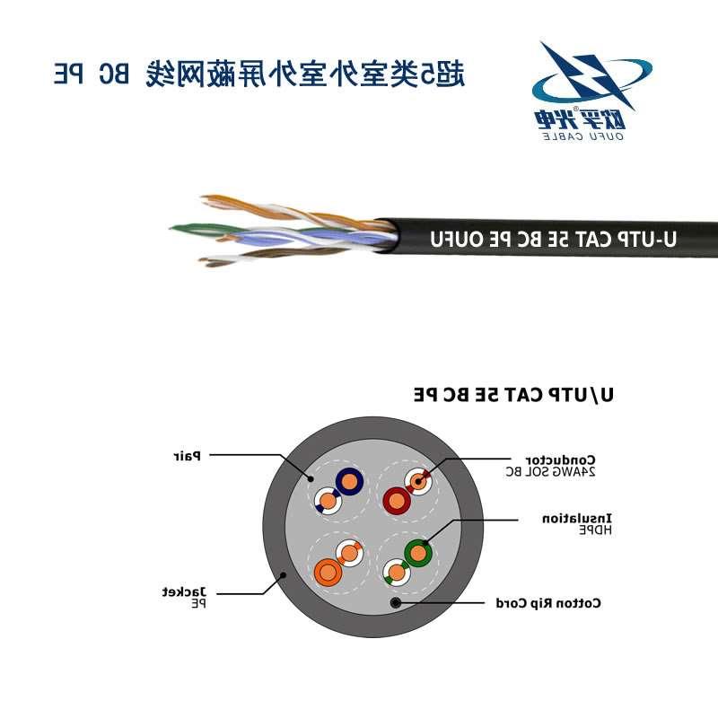 昭通市U/UTP超5类4对非屏蔽室外电缆(23AWG)