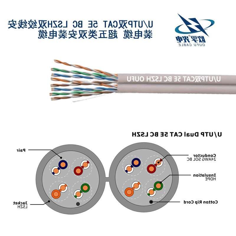 昭通市U/UTP超五类双4对非屏蔽电缆(24AWG)